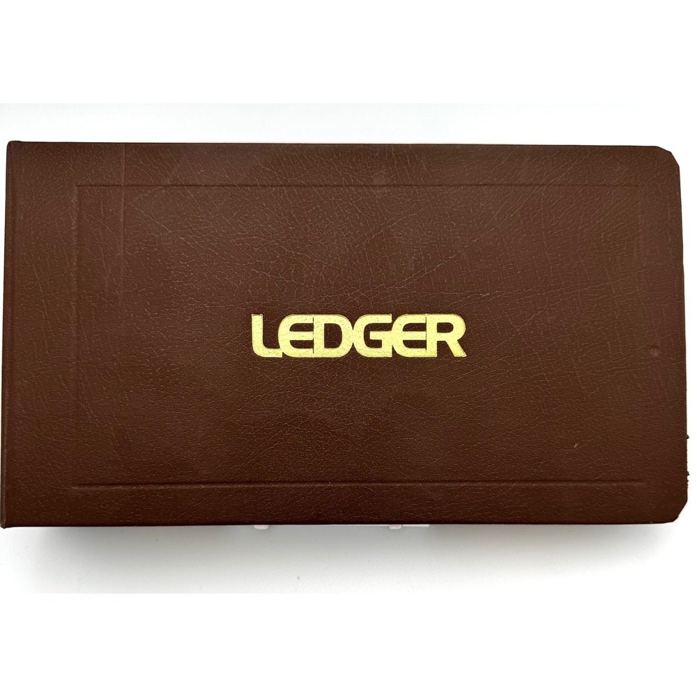 Vintage Boorum & Pease Oblong 3-Ring Ledger Binder w/ Sealed Paper Inserts